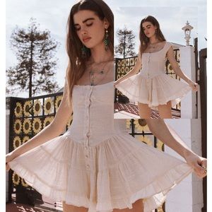 Vanessa Mooney Coral mini romper dress